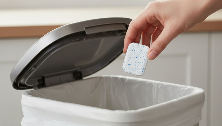 Pastiglia nel bidone