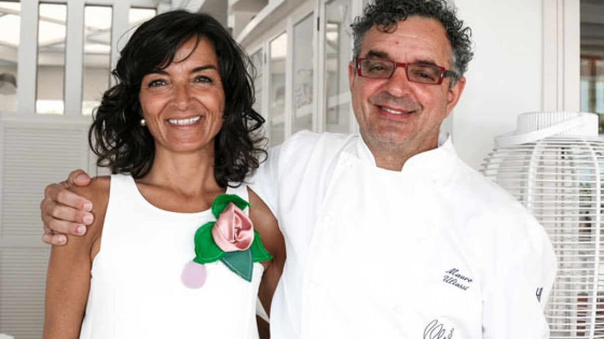 Mauro Uliassi e la moglie Chantal