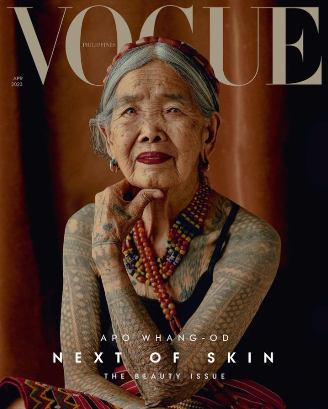 Apo Whang-Od è stata scelta da Vogue Filippine per la copertina del mese di aprile del magazine