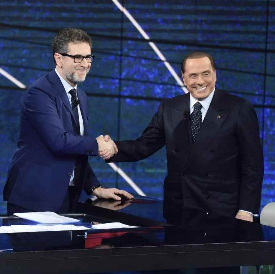 Fabio Fazio e Silvio Berlusconi