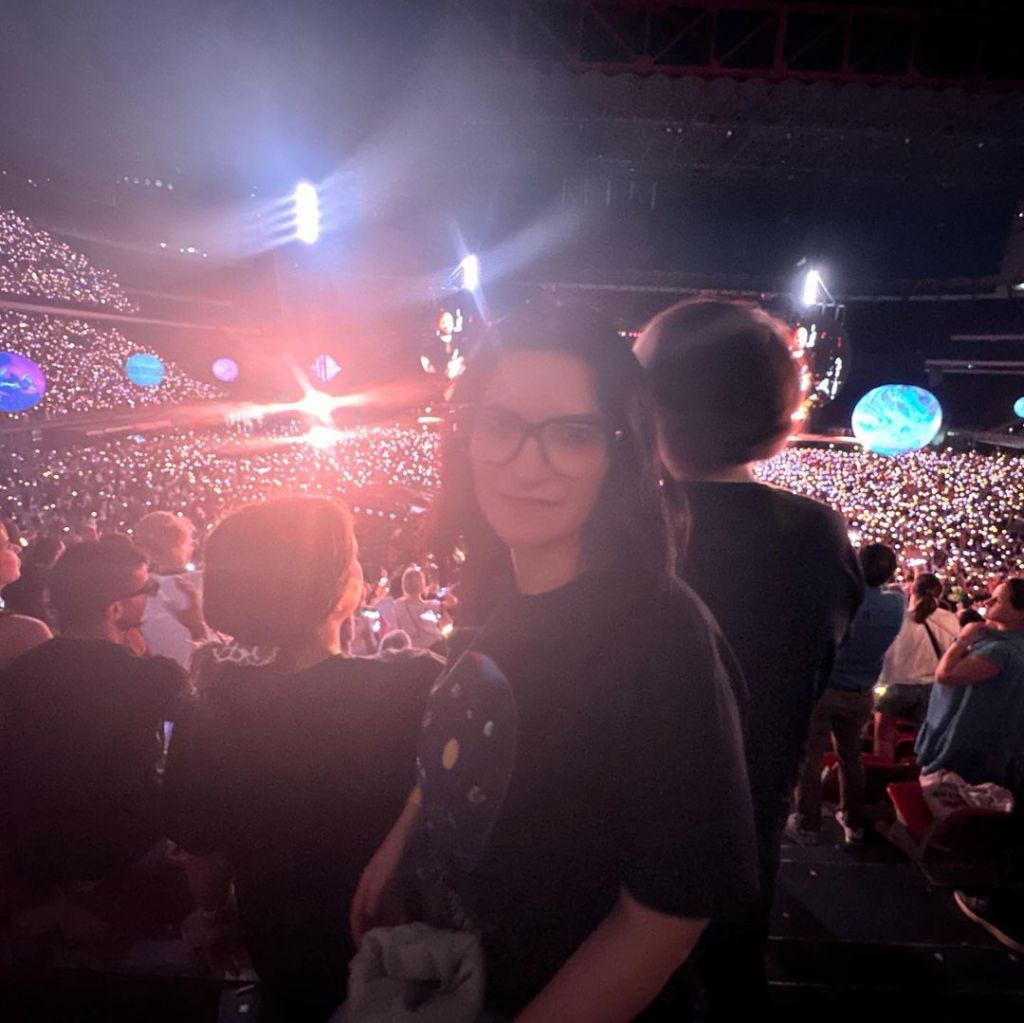 Laura Pausini al concerto dei Coldplay